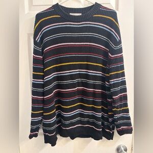 POPSUGAR Crewneck Sweater with Multicolor Stripes